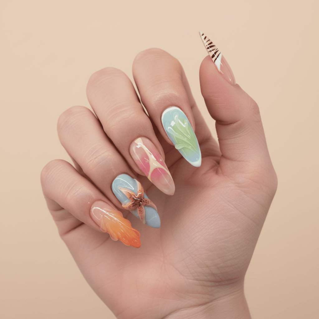 Gel manicure at Elora Nails Lounge Cochrane Alberta